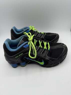 Nike Shox Women's Running Shoes Black Blue Green Size 7